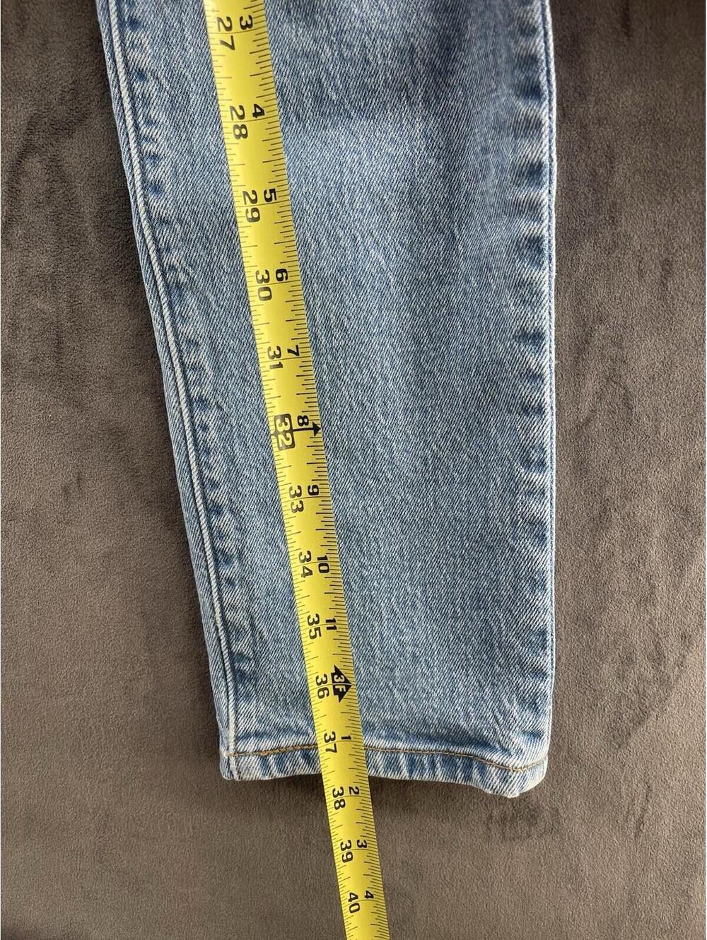 Levi’s Premium 501 Skinny Jeans Womens W26 L30 Light Wash Stretch Denim - Picture 10 of 11